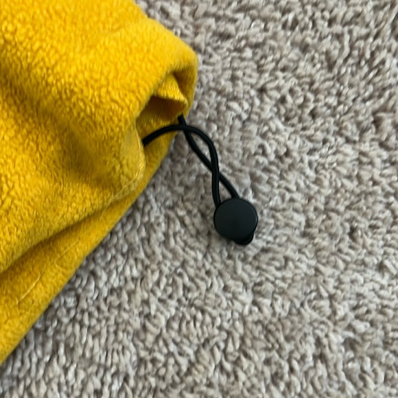 Vintage yellow / gold  1/4 zip pullover with drawstring waist XL - Picture 8 of 9